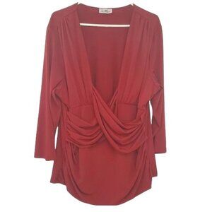 Mr. Max Ruche Stretchy Blouse  with unique details